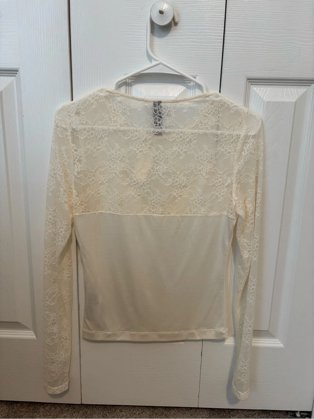 Anthropologie sheer lace